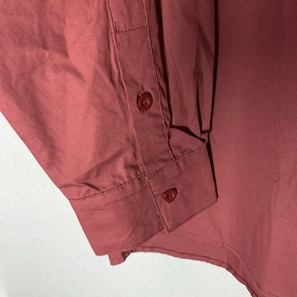 NWT Universal Harry Potter Gryffindor Red Oxford Button Shirt Flip Cuff XXL